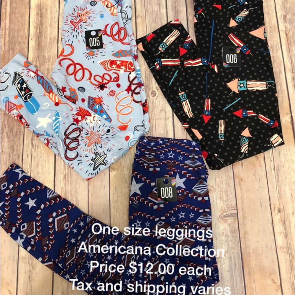 Lularoe Americana Collection OS Leggings